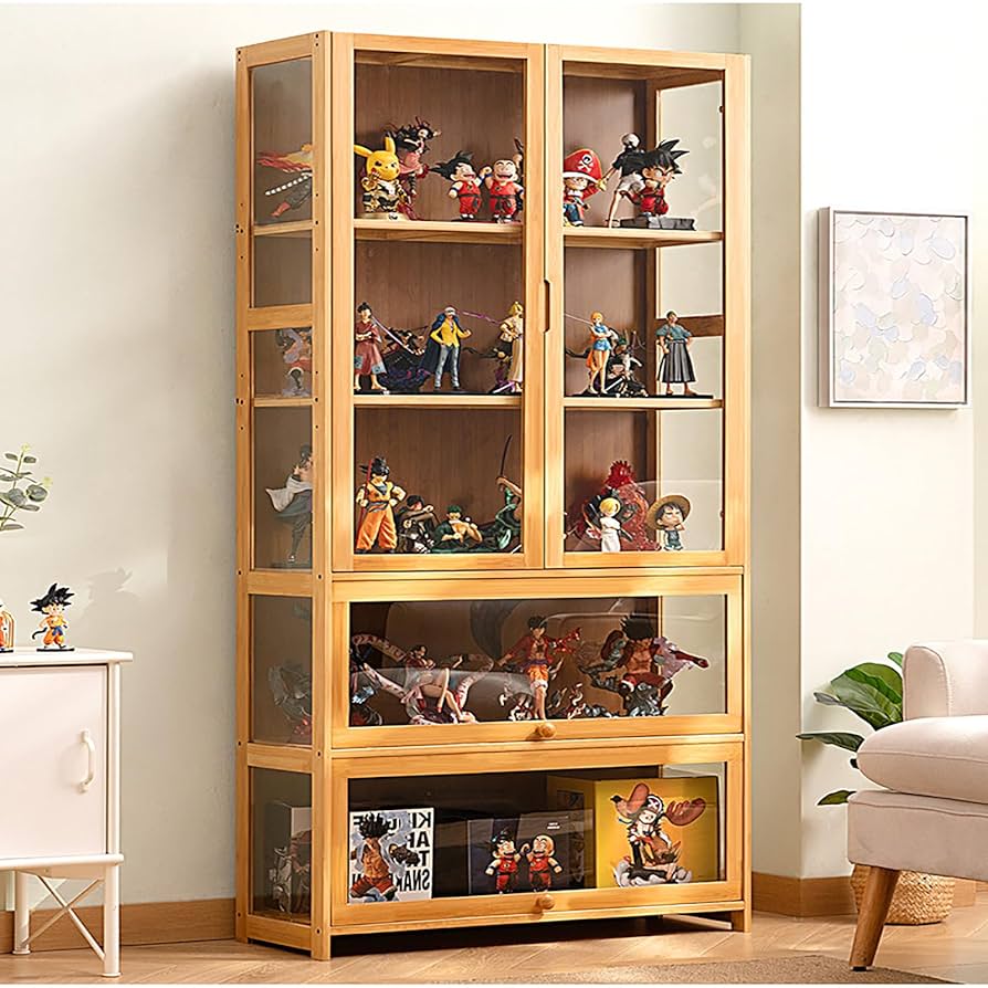 【ブラック】コレクションケース 両扉タイプ 大型 幅80×奥行37×高164cm ブラック】コレクションケース 両扉タイプ 大型 幅80×奥行37×高164cm